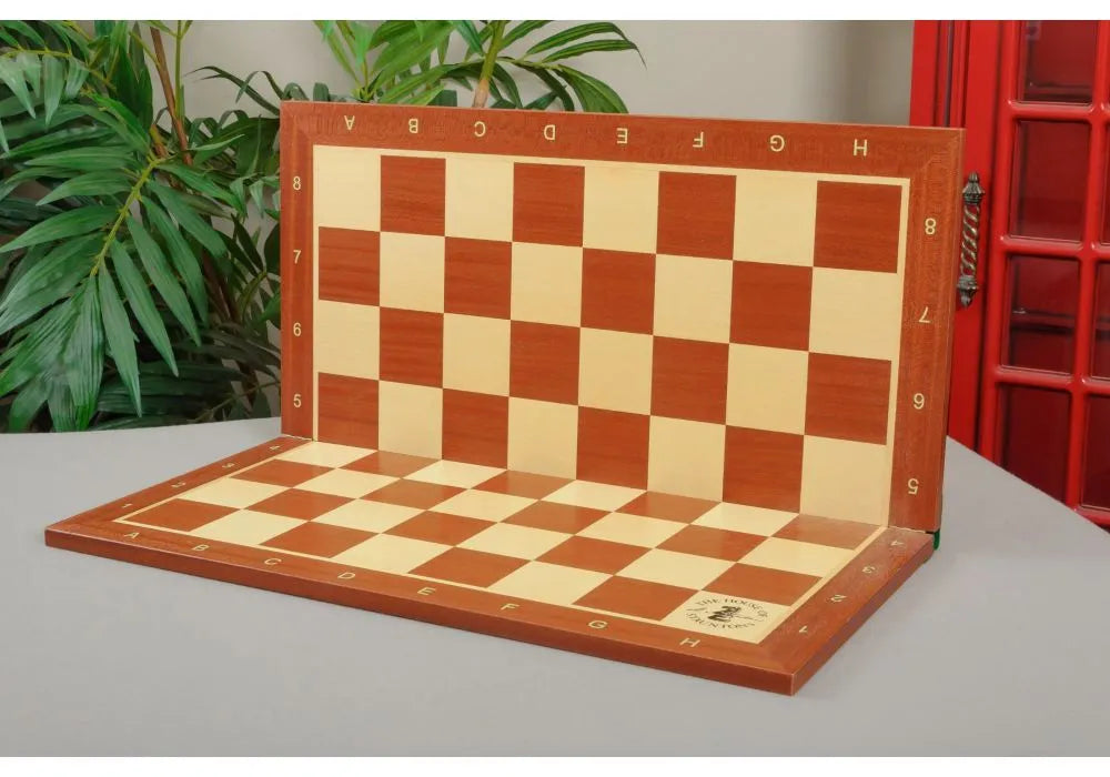Rosewood & Maple PVC Single-FoldingCardboard Tournament Chess Board - Checkmate & Chill 