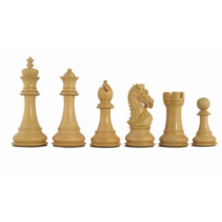 King’s Bridal Chess Pieces – 3″ Ebonised Wood Weighted Set