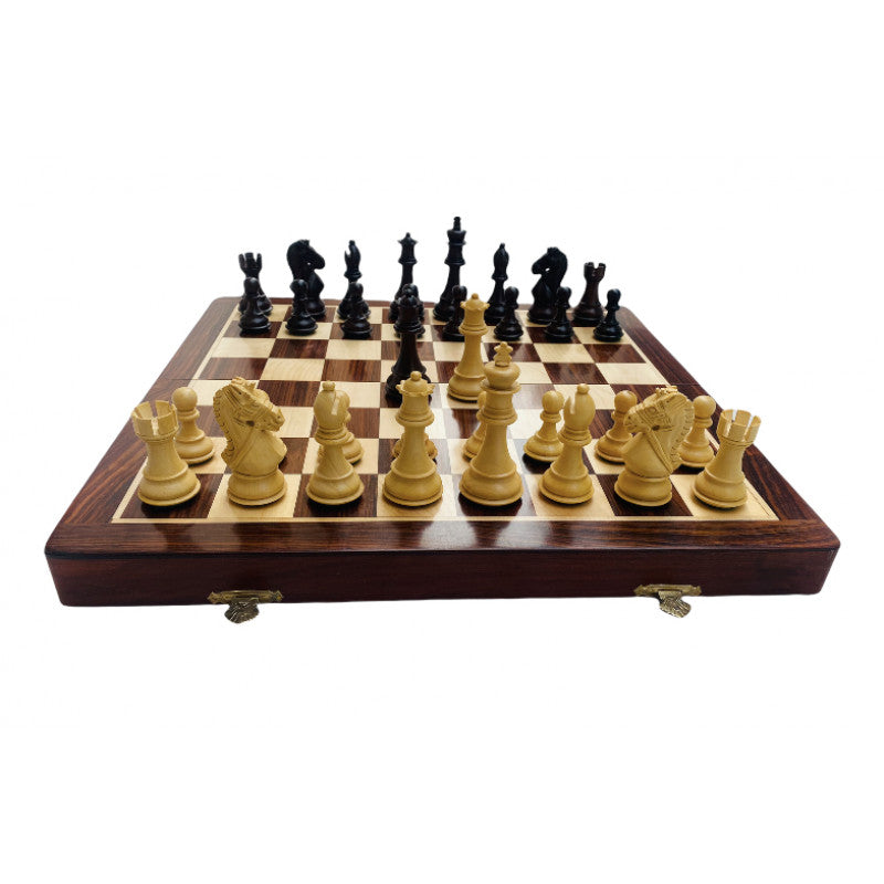 18" Palisander-Schachset zum Zusammenklappen – "King's Bridal" Figuren 3.75"