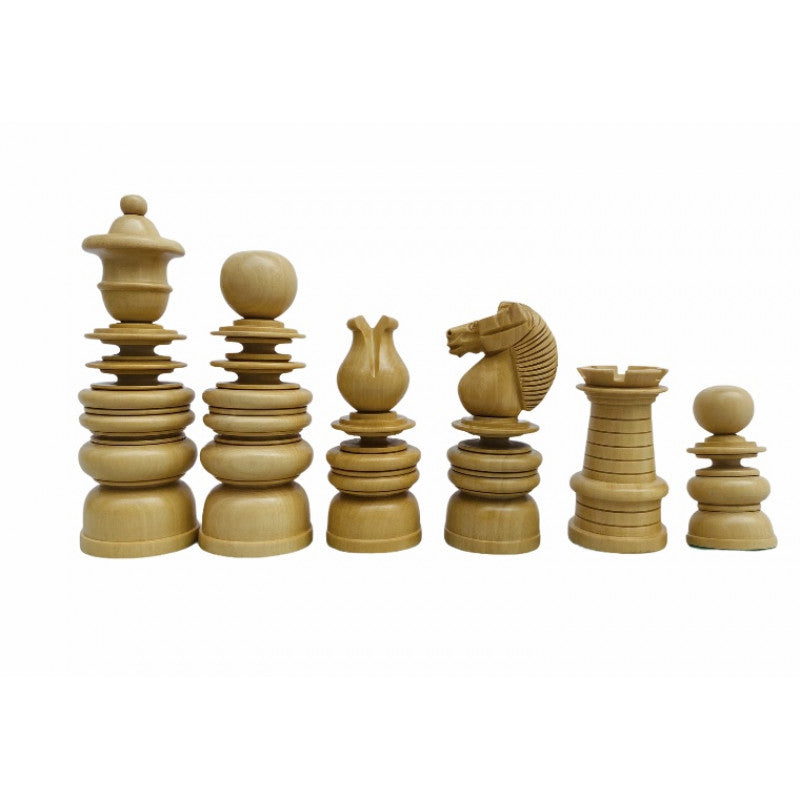 4.3" Calvert Staunton Schachfiguren – Palisander & Buchsbaum, stark gewichtet