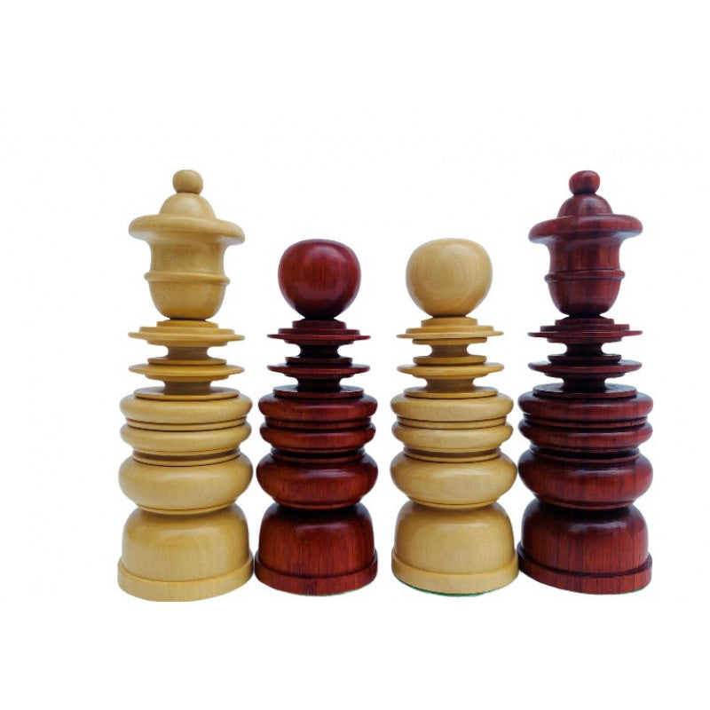 4.3" Calvert Staunton Schachfiguren – Palisander & Buchsbaum, stark gewichtet