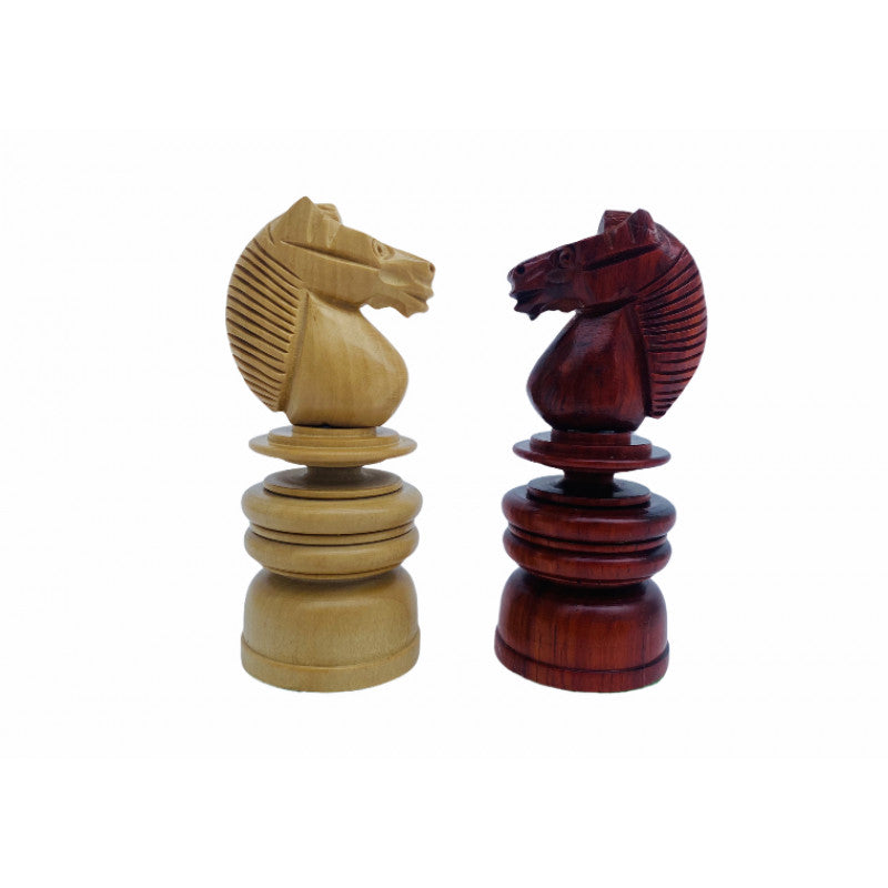 4.3" Calvert Staunton Schachfiguren – Palisander & Buchsbaum, stark gewichtet