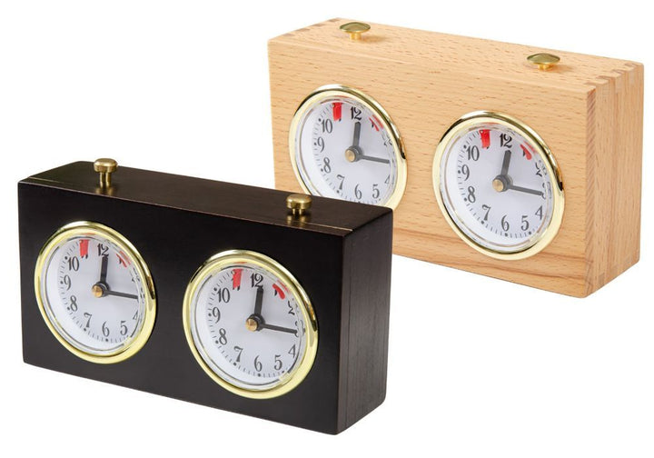 Wooden Analog Chess Clock - Checkmate & Chill 