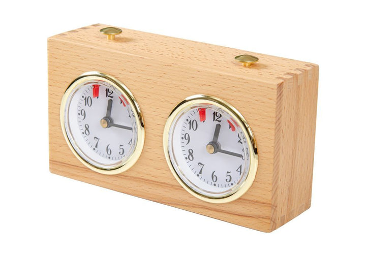 Wooden Analog Chess Clock - Checkmate & Chill 