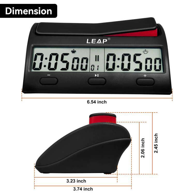 LEAP Digital Chess Clock - Checkmate & Chill 