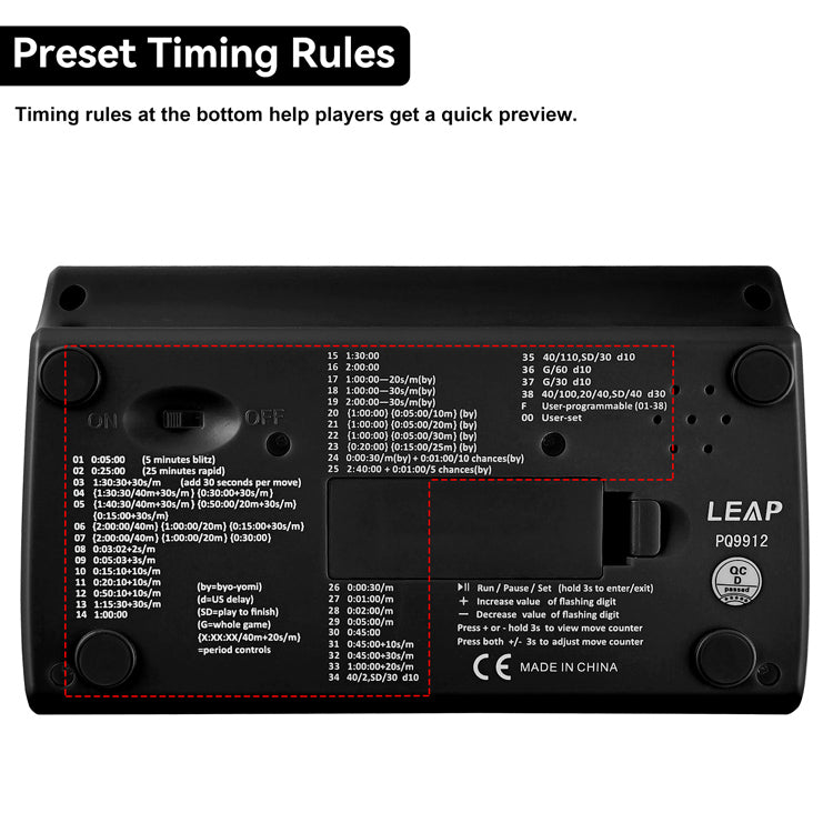 LEAP Digital Chess Clock - Checkmate & Chill 
