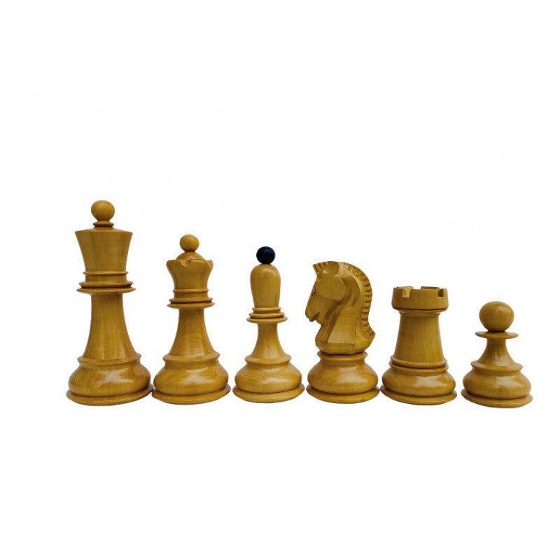 1950 Dubrovnik Fischer Schachfiguren 9,4 cm – Ebenholz & Buchsbaum