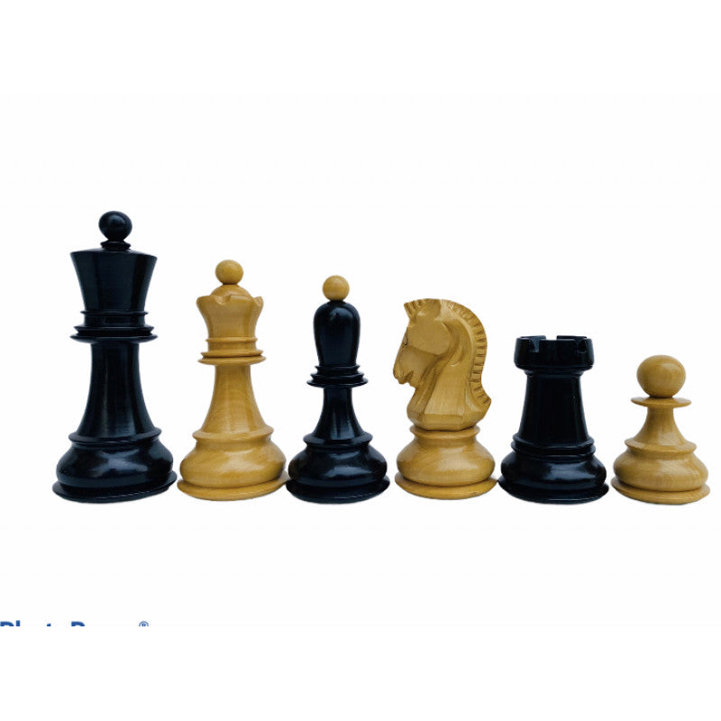 1950 Dubrovnik Fischer Schachfiguren 9,4 cm – Ebenholz & Buchsbaum