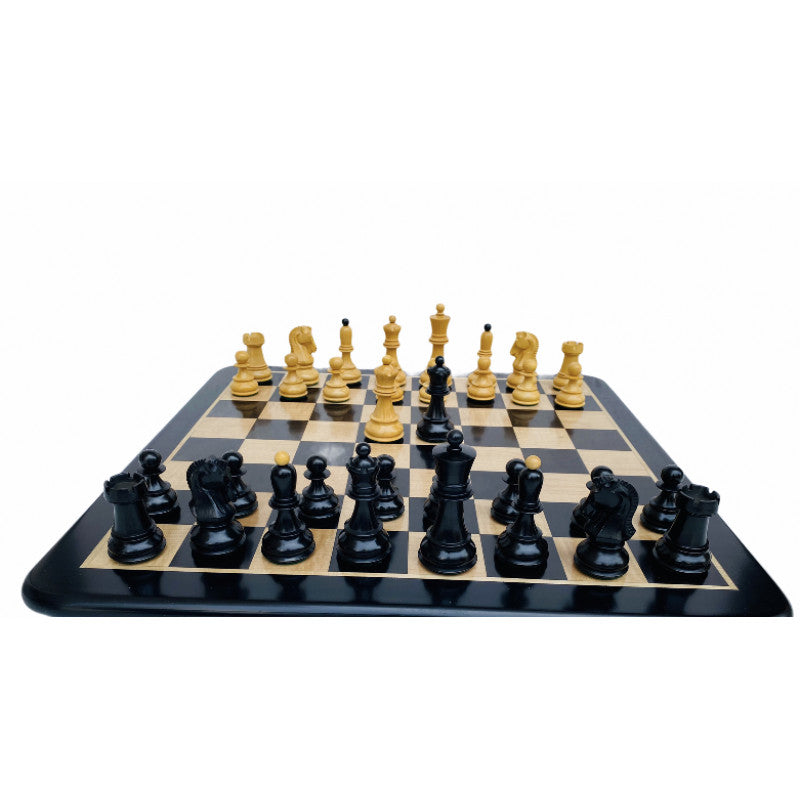 1950 Dubrovnik Fischer Schachfiguren 9,4 cm – Ebenholz & Buchsbaum