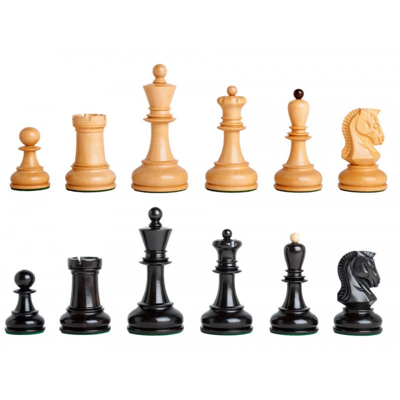 Dubrovnik Series Chess Pieces – 3.6″ King Sheesham & Boxwood Weighted Set