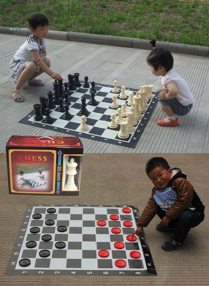 2 IN 1 Garden Chess&Checkers Set - Checkmate & Chill 