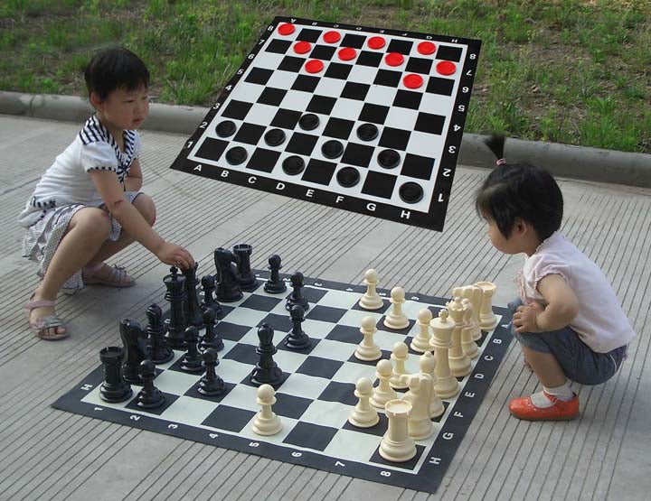 2 IN 1 Garden Chess&Checkers Set - Checkmate & Chill 