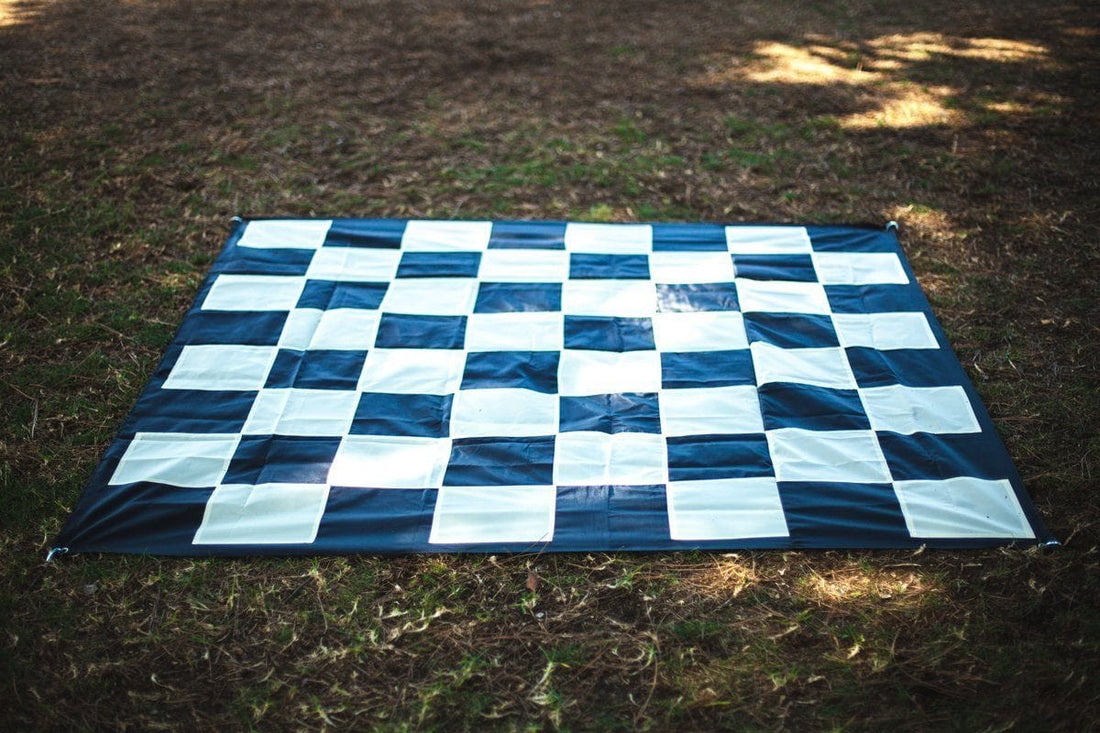 Quick-Fold Nylon Giant Chess Mat with6Inch Squares - Checkmate & Chill 