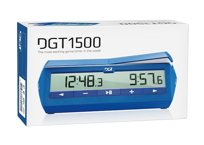 DGT1500 Digitale Schachuhr – Präzisions-Blitz- & Rapid-Timer (Blau)