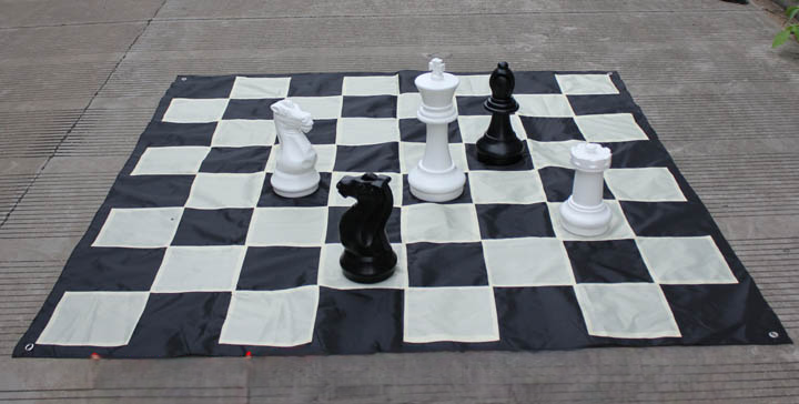 Quick-Fold Nylon Giant Chess Mat with6Inch Squares - Checkmate & Chill 