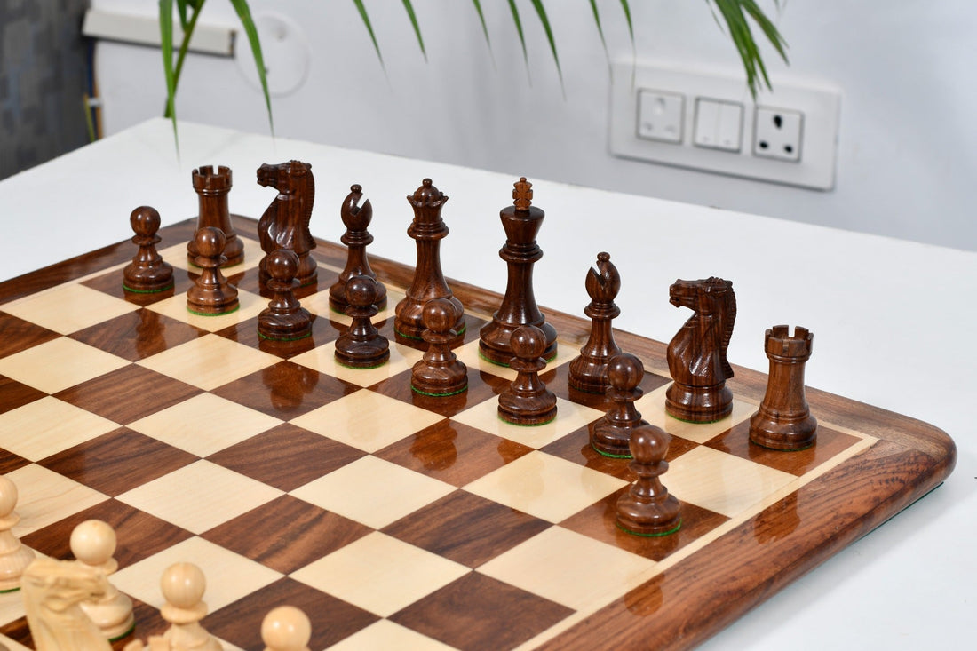 French Staunton Chess Pieces 3.75″ – Sheesham Wood Set