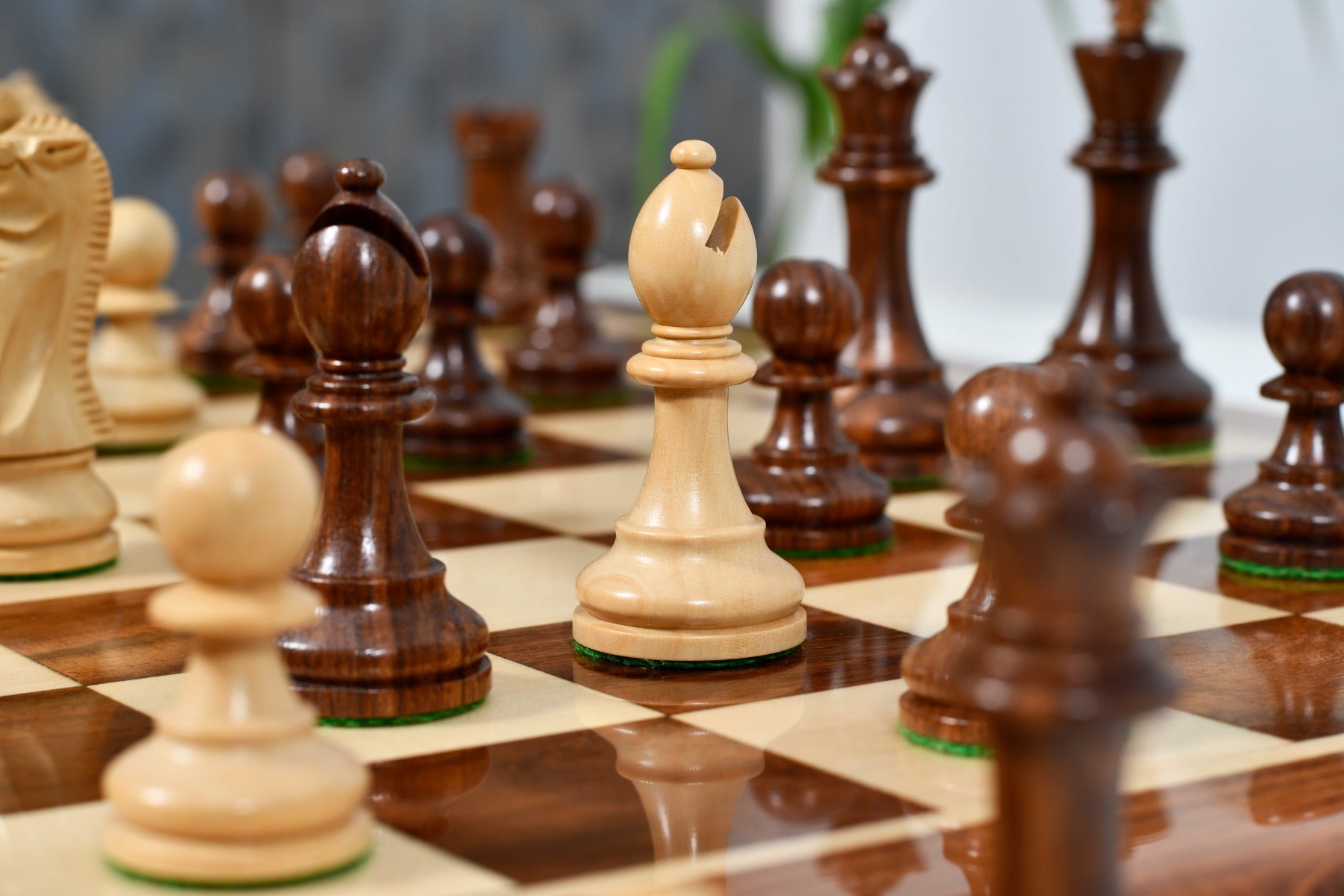 Standard Staunton Chess Pieces 3″ – Sheesham Wood Set