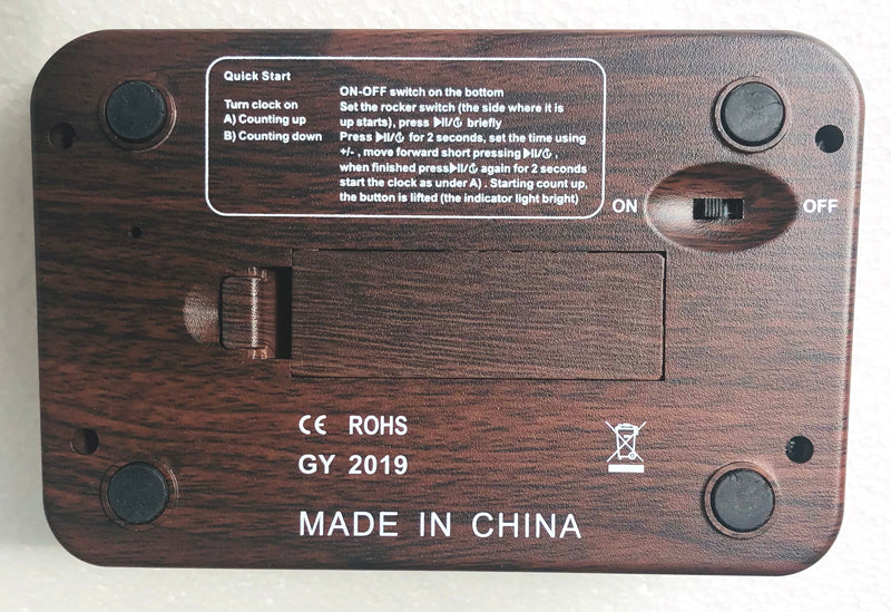Digital Chess Clock with Wood Grain - Checkmate & Chill 