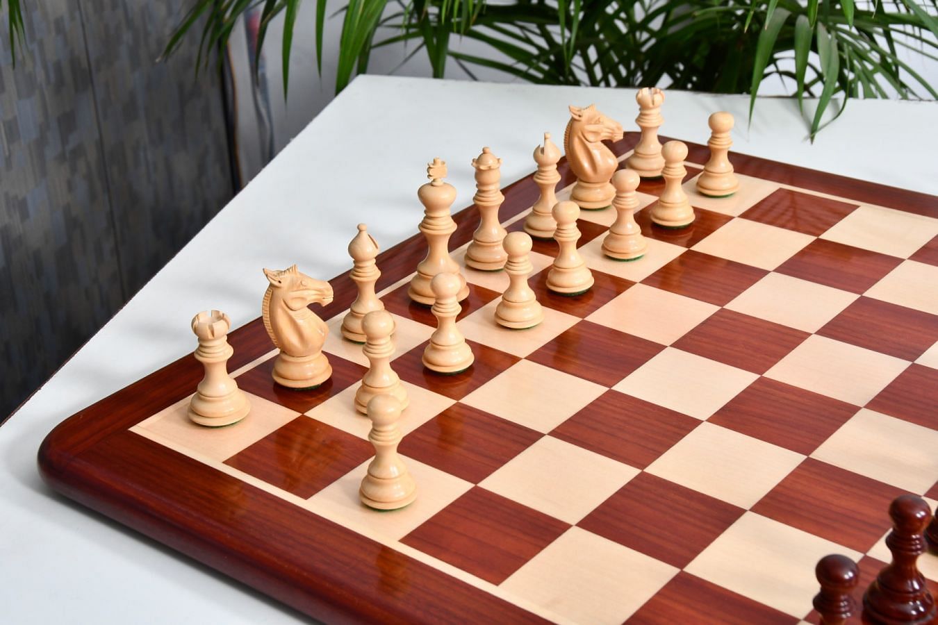 Meghdoot Staunton Chess Set – 3.14'' Bud Rosewood Pieces + Bud Rosewood Board