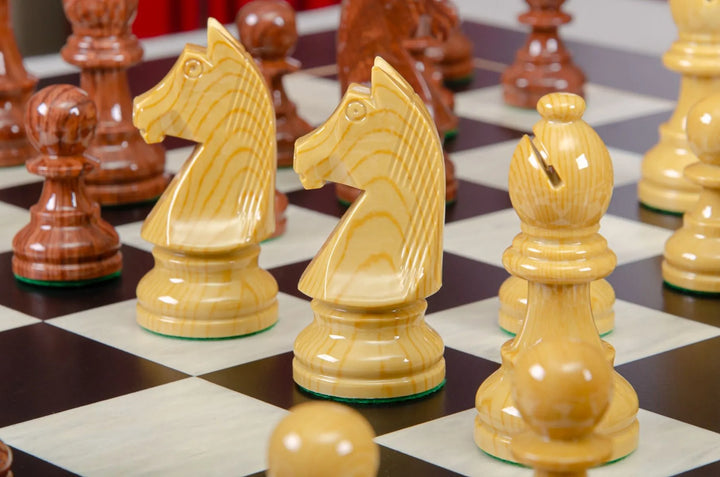 King Tall 3’’ Polish Series Wooden Chess Pieces(34pcs/set) - Checkmate & Chill 