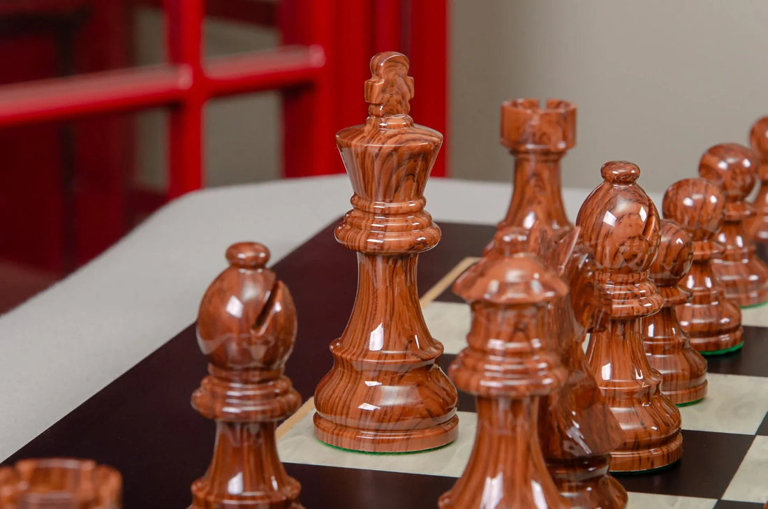 King Tall 3’’ Polish Series Wooden Chess Pieces(34pcs/set) - Checkmate & Chill 