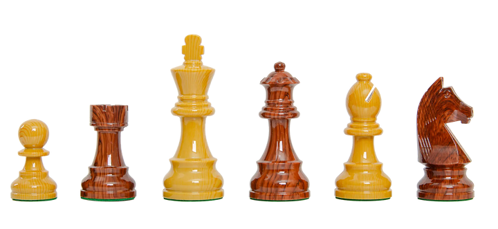 King Tall 3.75’’ Polish Series Double-Weighted Wooden Chess Pieces(34pcs/set) - Checkmate & Chill 