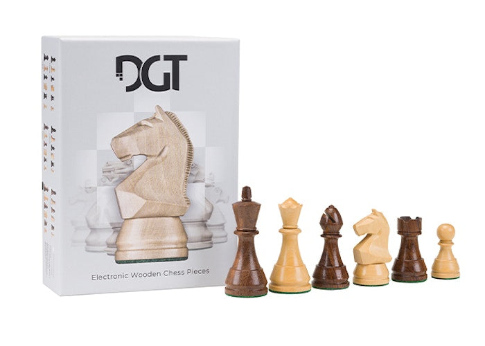 Modern Staunton Electronic Wooden Chess Pieces 3.7"