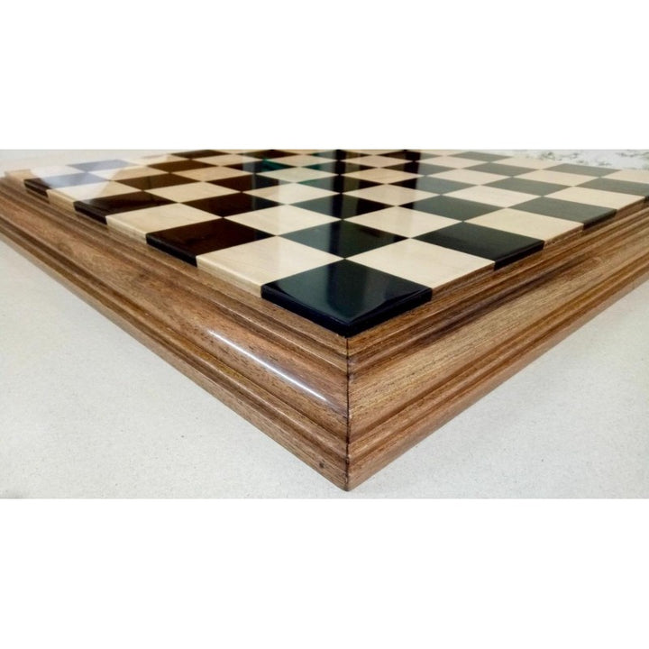 21" Luxury Ebony & Boxwood Chess Board | 56mm Squares | Handmade Germany