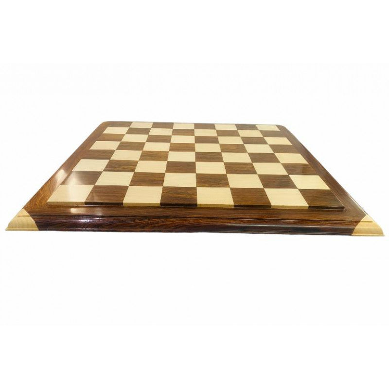 21" Signature Wooden Carved Chess Board | Golden Rosewood & Maple