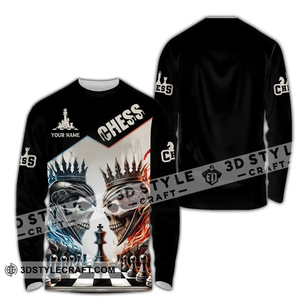 Unisex Shirt, Custom Name Chess Shirt, Chess Lover Hoodie Shirt Polo Long Sleeve Shirt