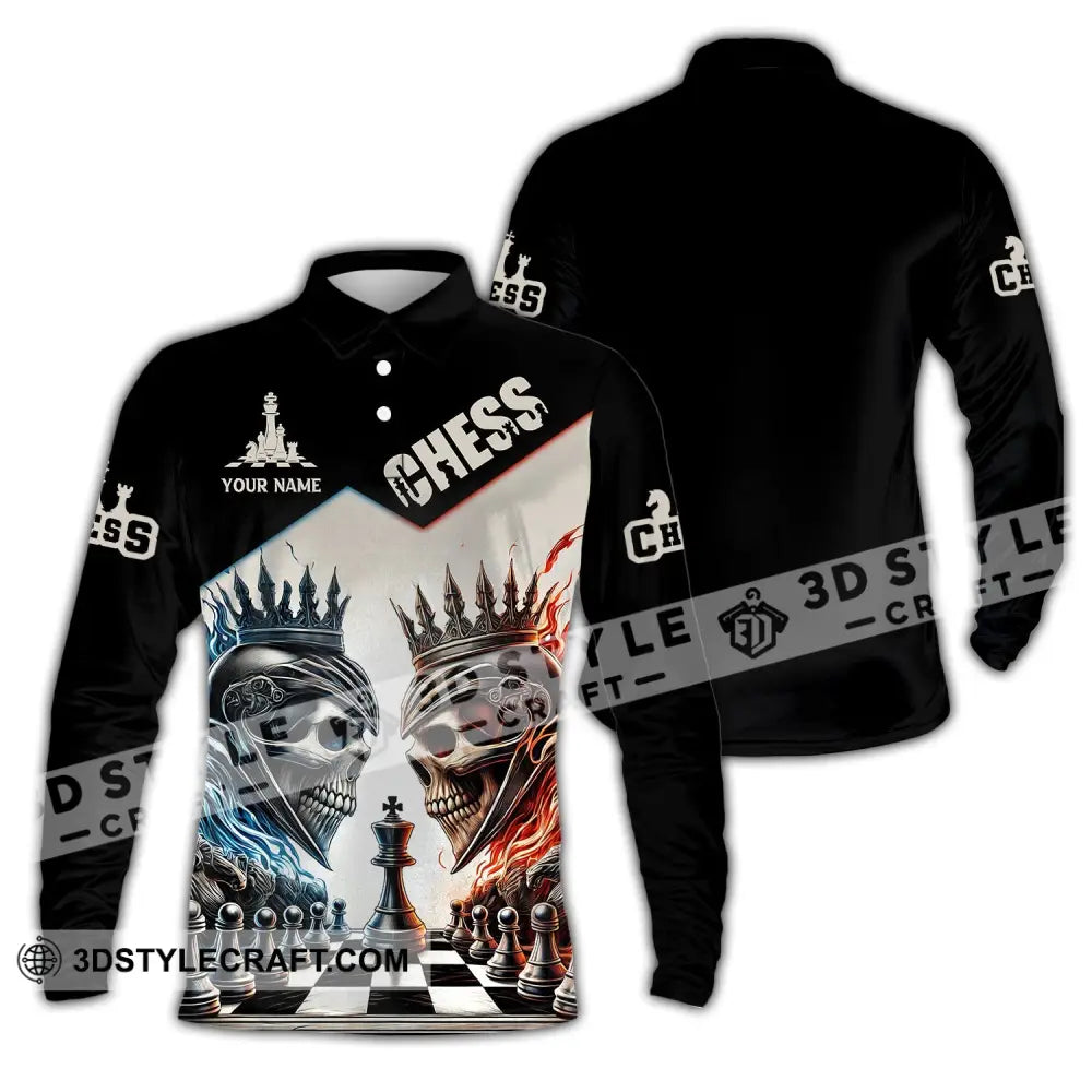 Unisex Shirt, Custom Name Chess Shirt, Chess Lover Hoodie Shirt Polo Long Sleeve Shirt