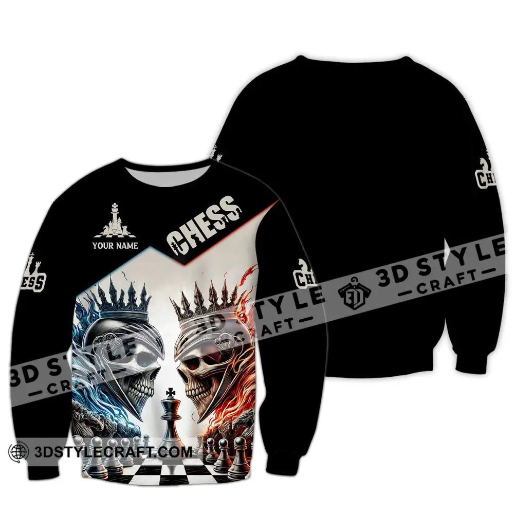 Unisex Shirt, Custom Name Chess Shirt, Chess Lover Hoodie Shirt Polo Long Sleeve Shirt