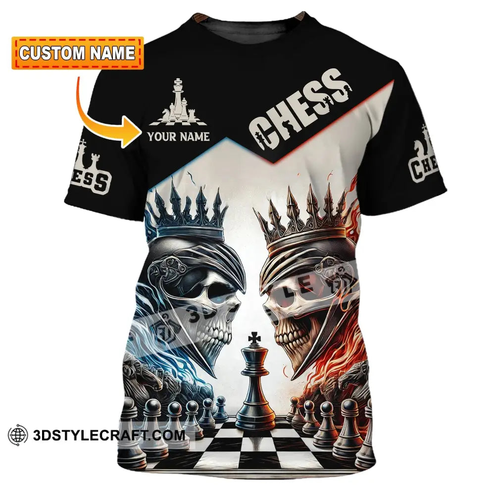 Unisex Shirt, Custom Name Chess Shirt, Chess Lover Hoodie Shirt Polo Long Sleeve Shirt