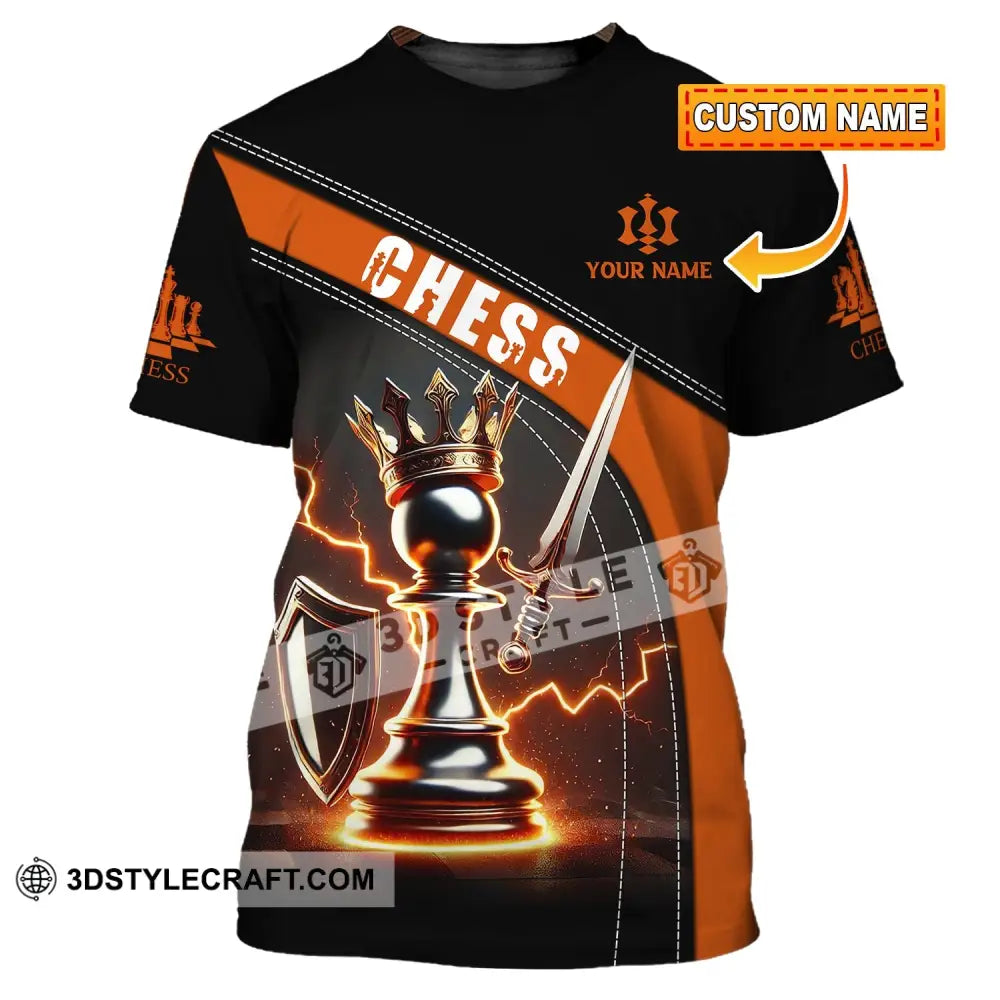 Unisex Shirt, Custom Name Chess Shirt, Chess Lover T-Shirt, Chess Gift