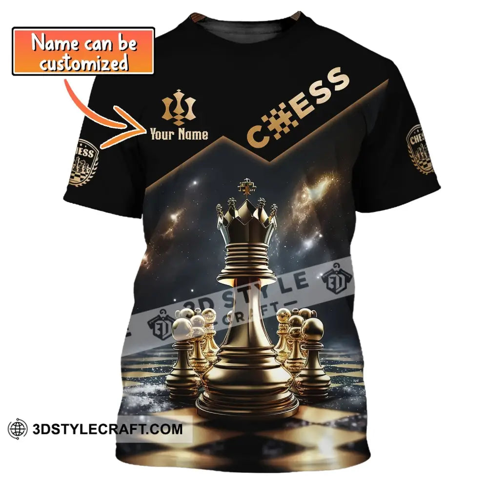 Unisex Shirt, Custom Name Chess T-Shirt, Chess Game King Shirt