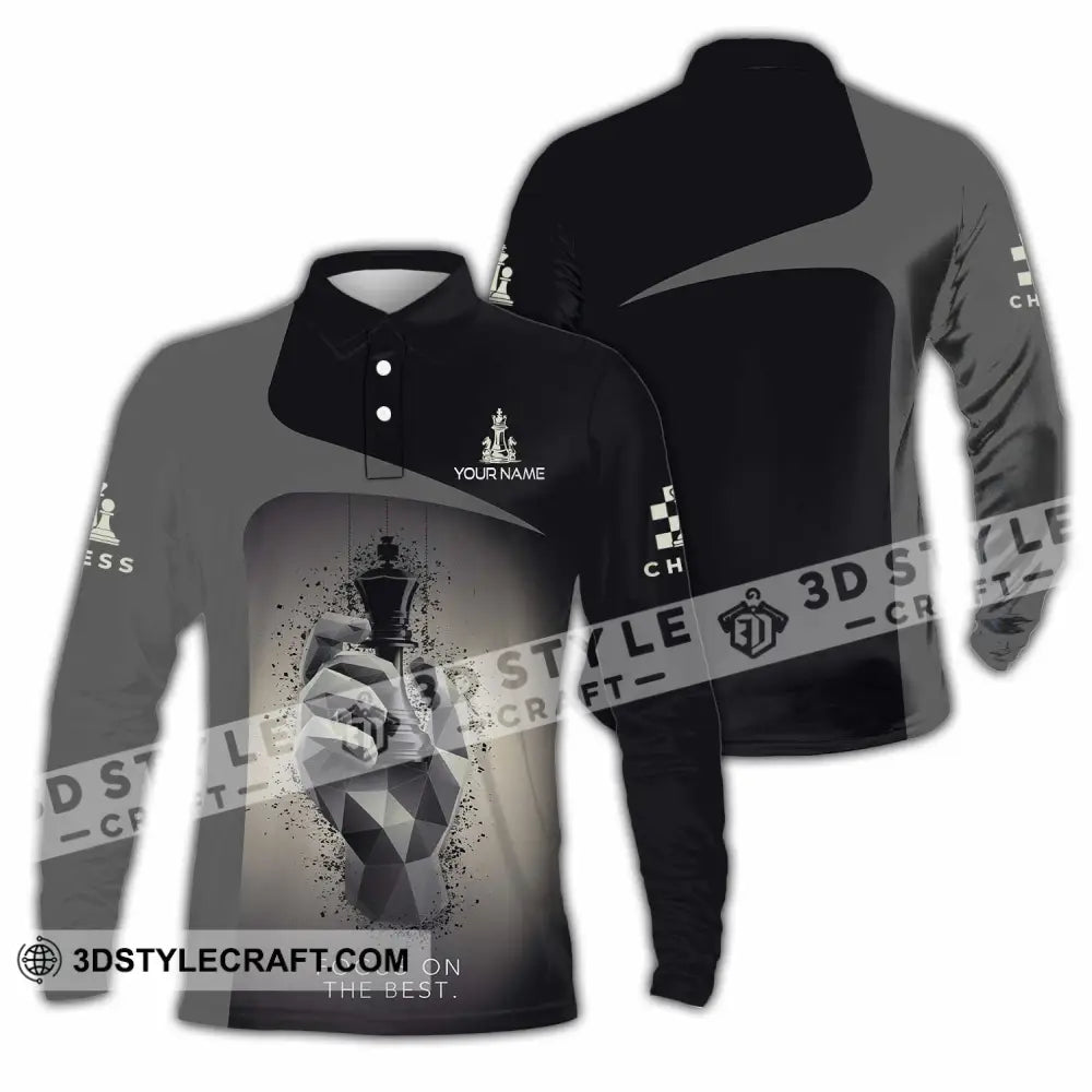 Unisex Shirt - Custom Text Chess Player Shirt Focus On The Best