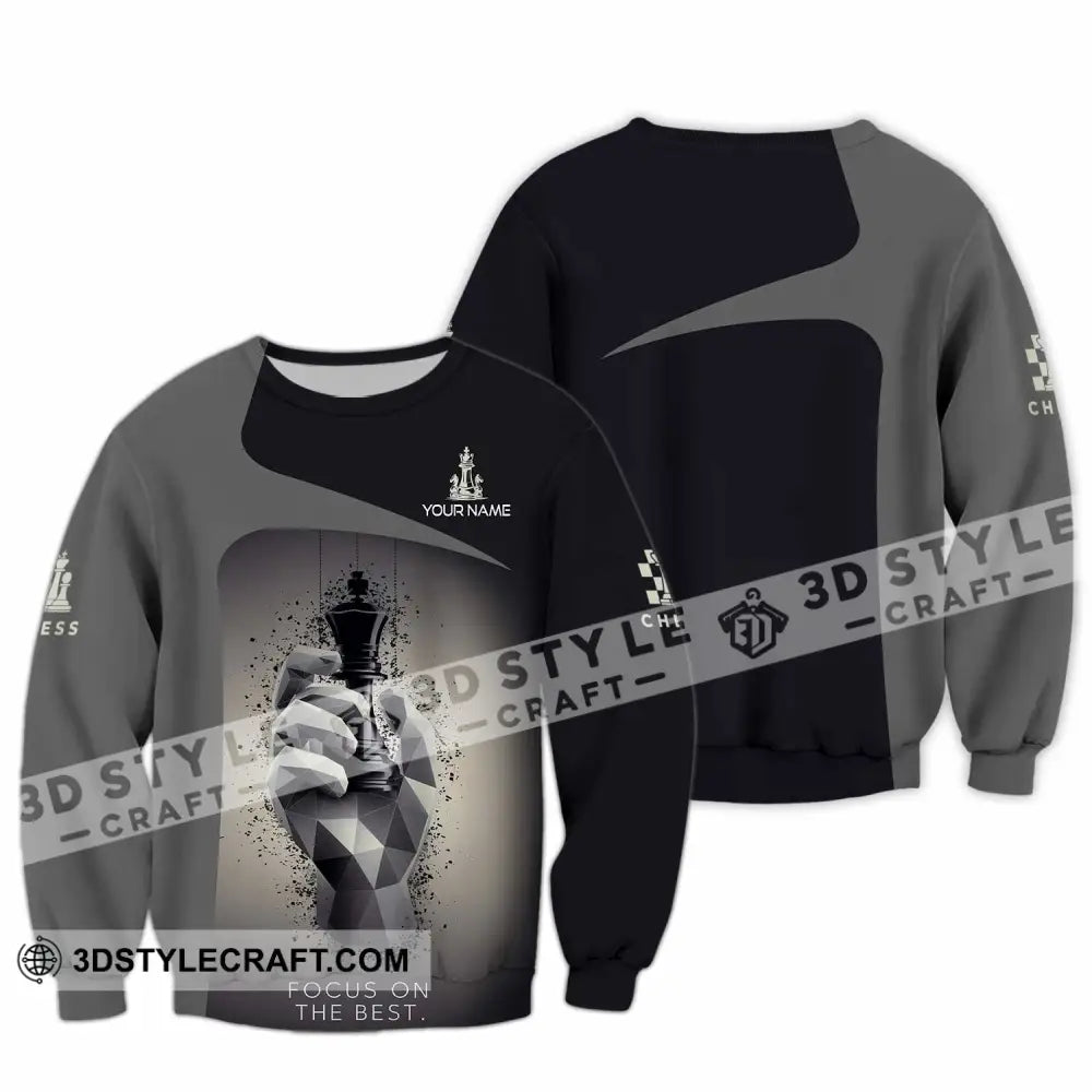 Unisex Shirt - Custom Text Chess Player Shirt Focus On The Best