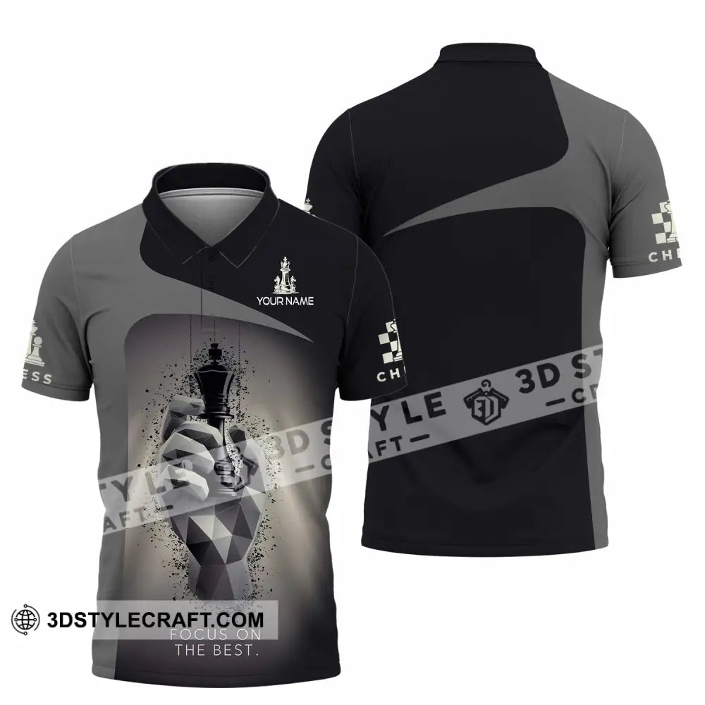 Unisex Shirt - Custom Text Chess Player Shirt Focus On The Best