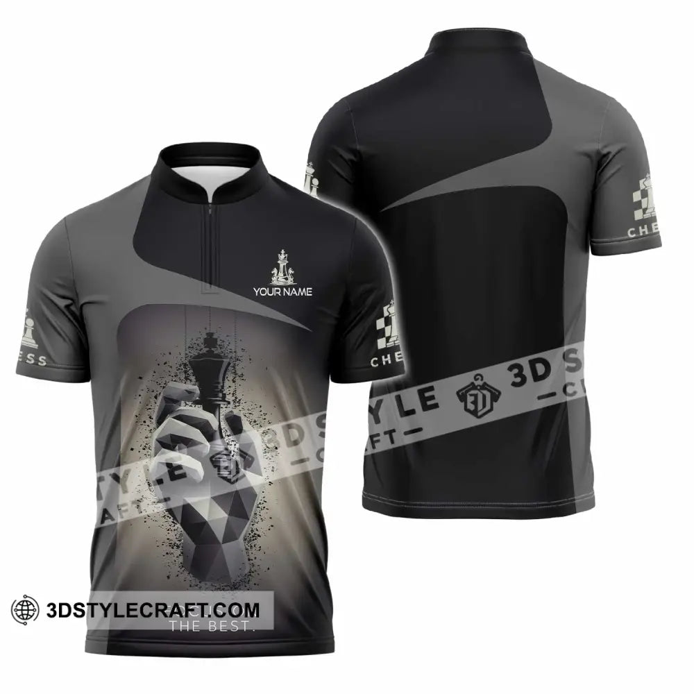 Unisex Shirt - Custom Text Chess Player Shirt Focus On The Best