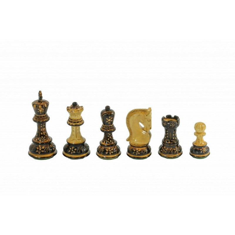Schachfiguren-Set „Zagreb“ 3,75 Zoll – gebrannt, dreifach gewichtet