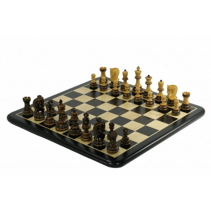 Schachfiguren-Set „Zagreb“ 3,75 Zoll – gebrannt, dreifach gewichtet